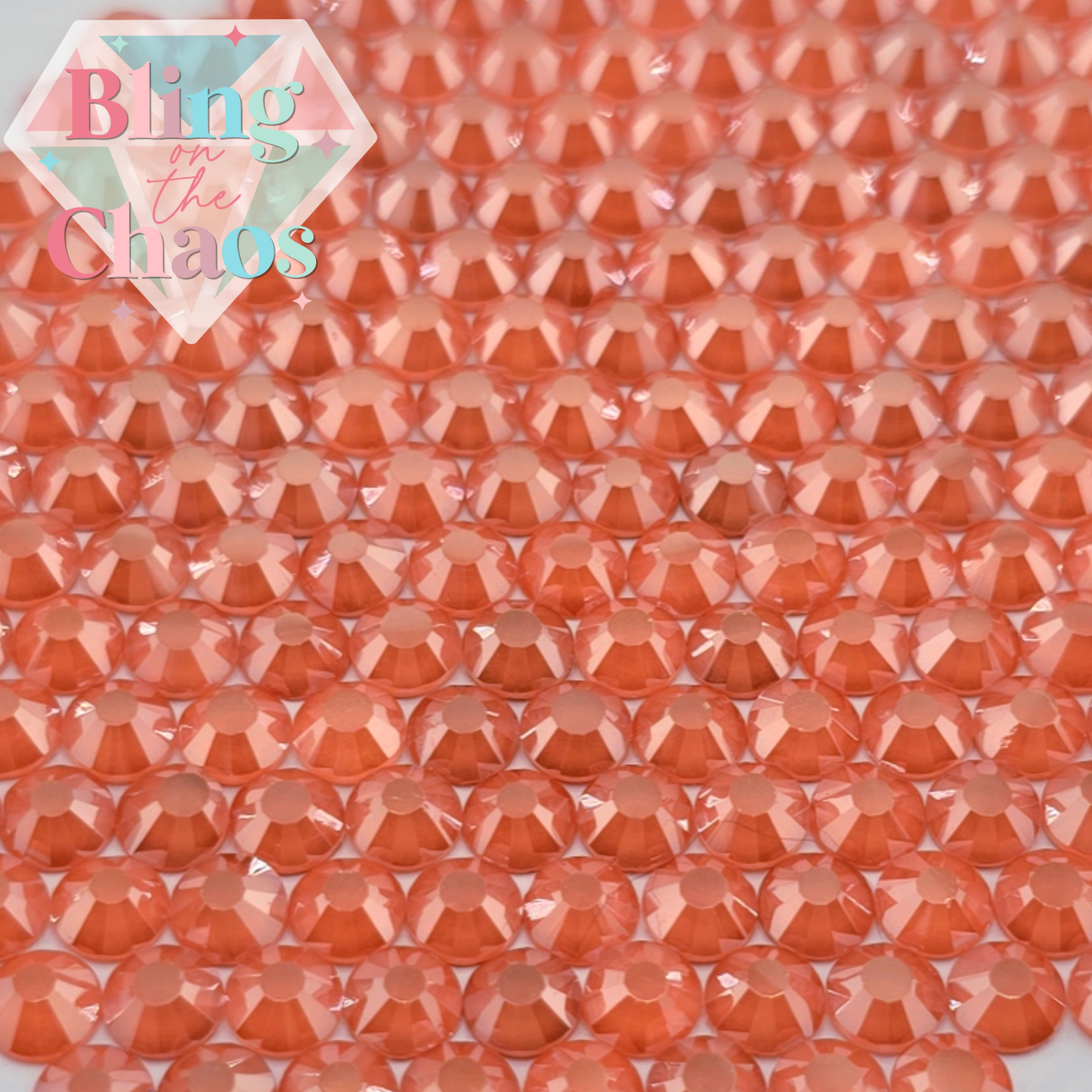 Neon Pumpkin Luster Rhinestone