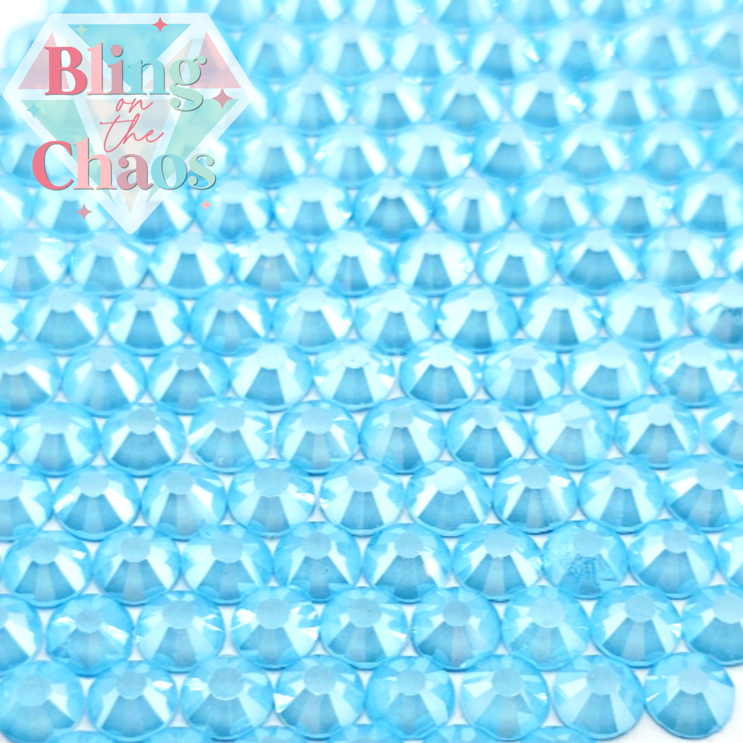 Neon Light Blue Luster Rhinestone