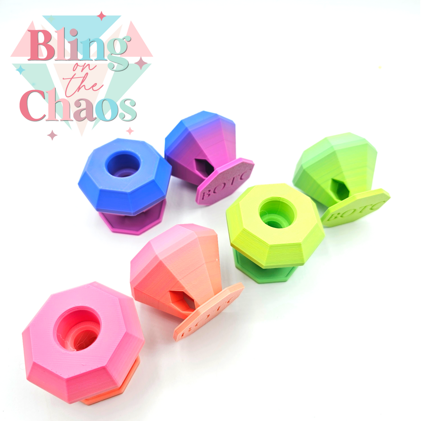 Bright Ombre Diamond Single Glue Stand & Bottle