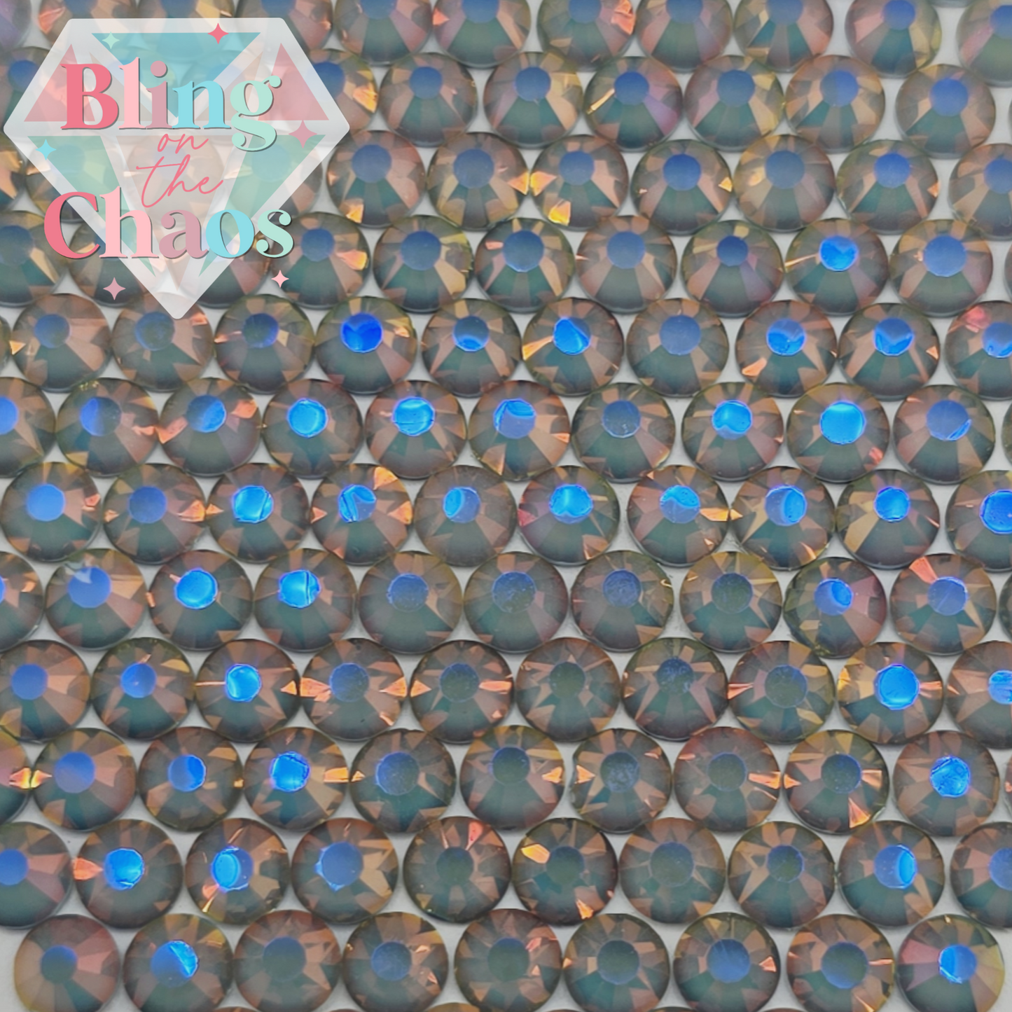 Enchanted Mocha Light Grey Rhinestone