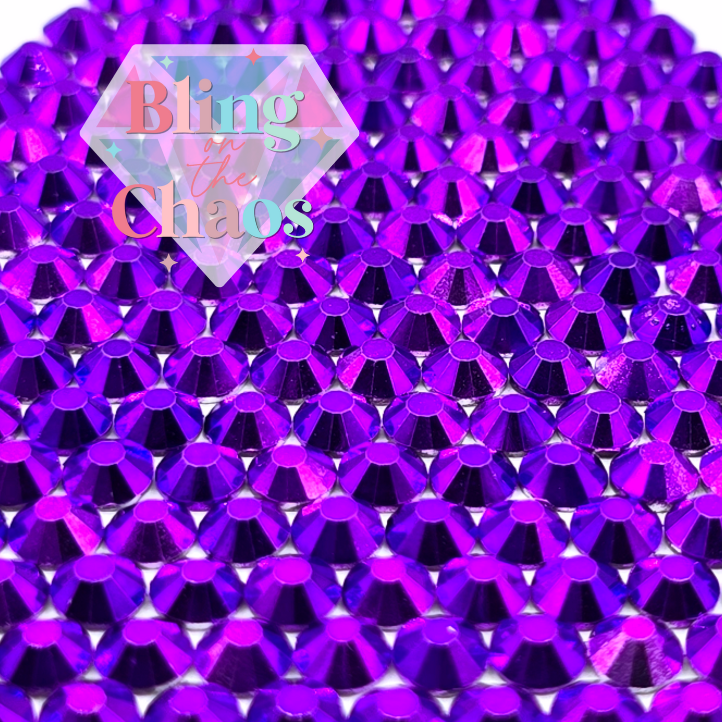 Metallic Dark Violet Rhinestone