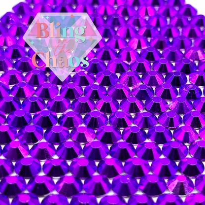 Metallic Dark Violet Rhinestone