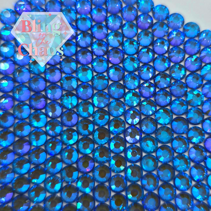 Blue Fire Opal-Glass Rhinestones-Bling on the Chaos