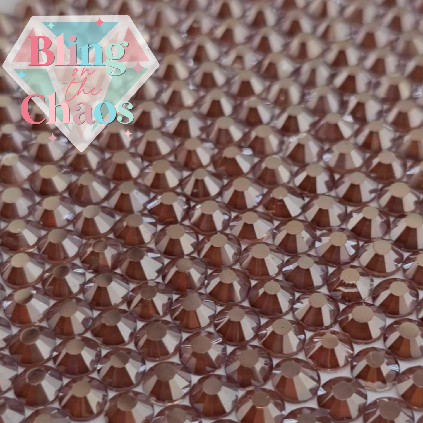 Neon Mocha Mousse Luster Rhinestone