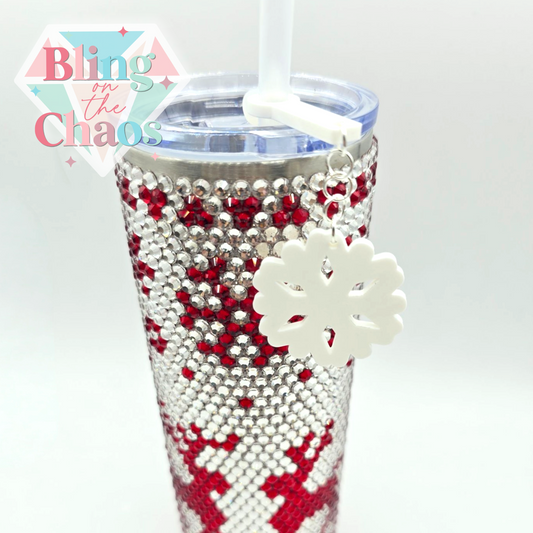 Holiday Snowflake Straw Swinger