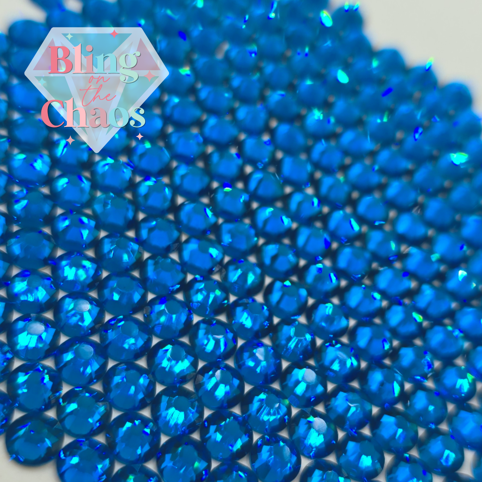 Small Blue Rhinestones Capri Blue Rhinestone – Bling on the Chaos