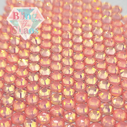 Peach Opalite-Glass Rhinestones-Bling on the Chaos