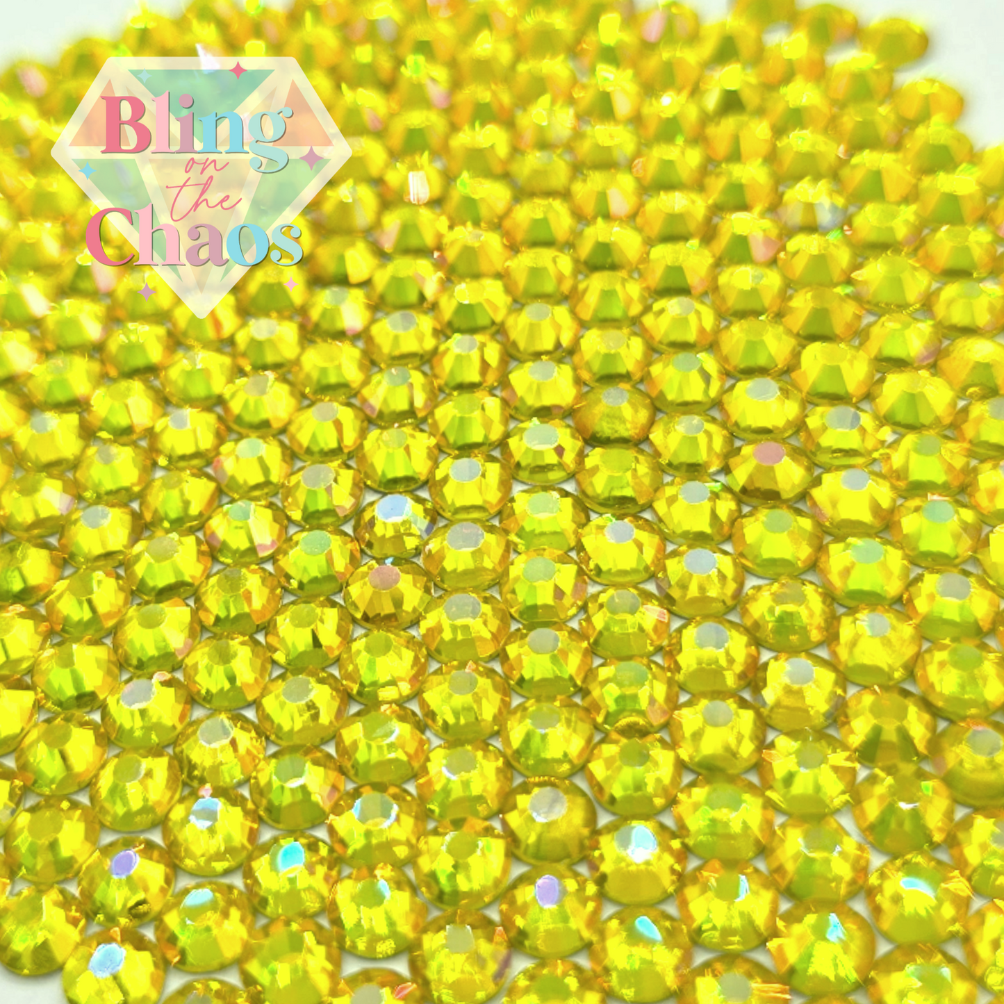 Divine Lime Yellow Rhinestone-Glass Rhinestones-Bling on the Chaos