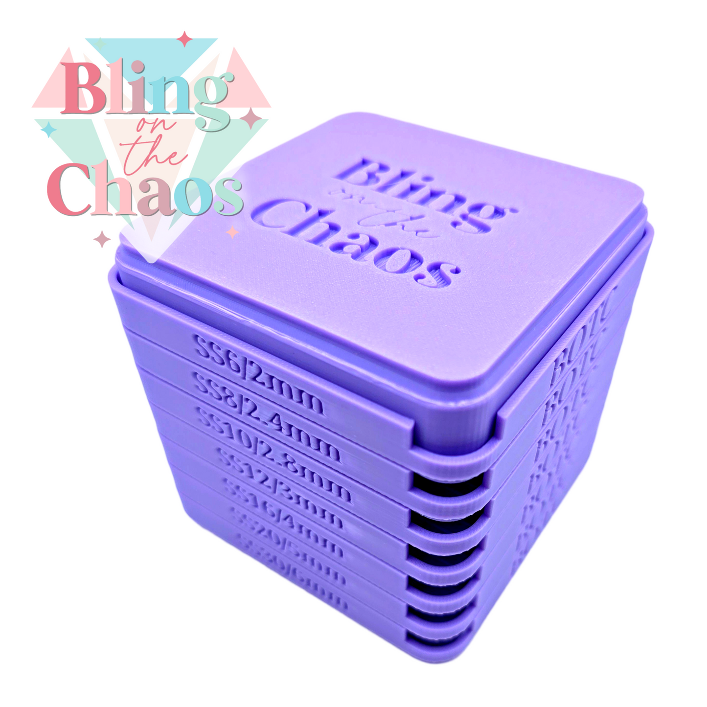 BOTC Lilac Stacking Rhinestone Flipping Trays