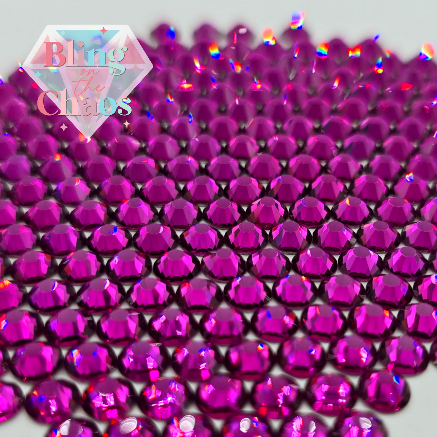 Fuchsia Rhinestone-Glass Rhinestones-Bling on the Chaos