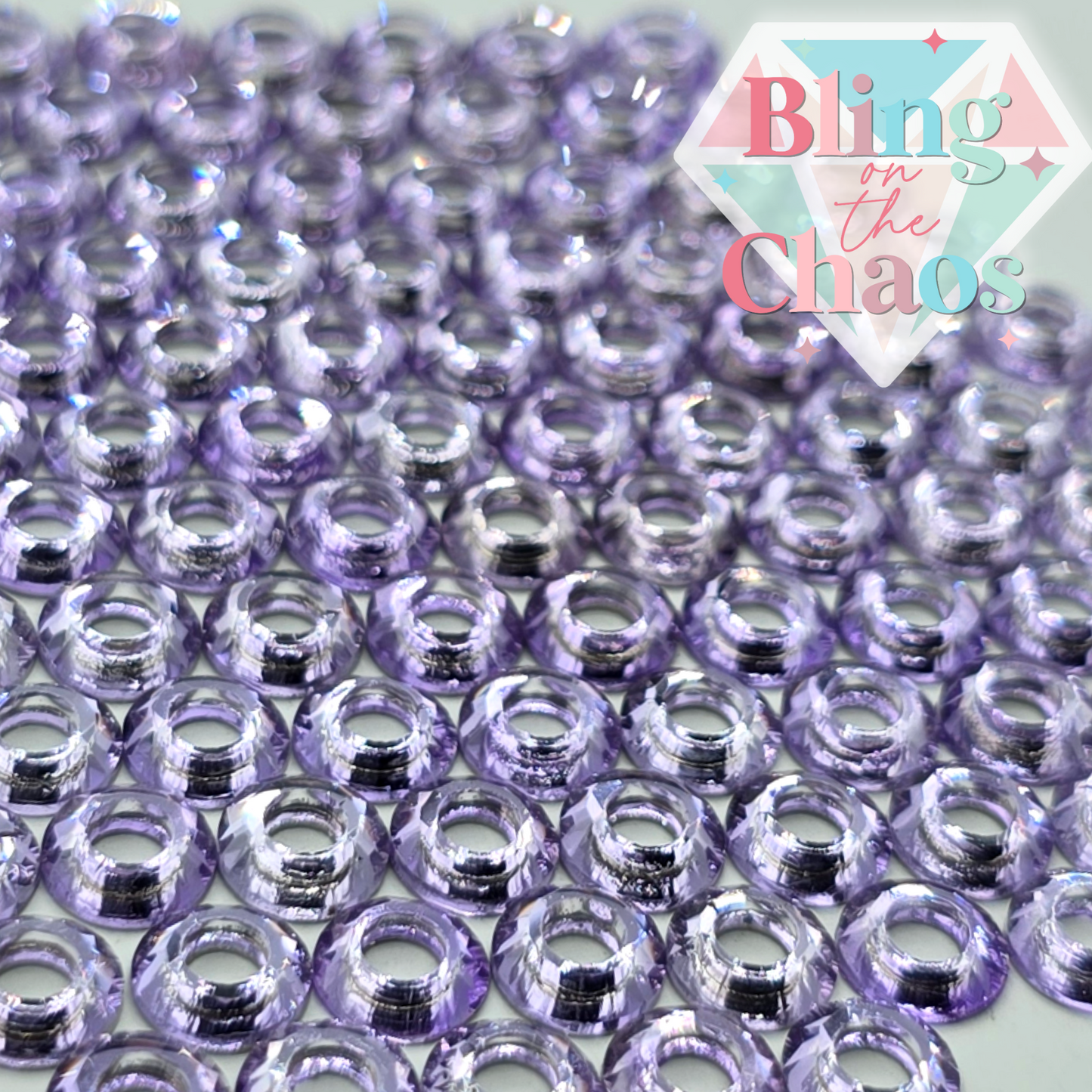 Light Violet Rhinestone Rings