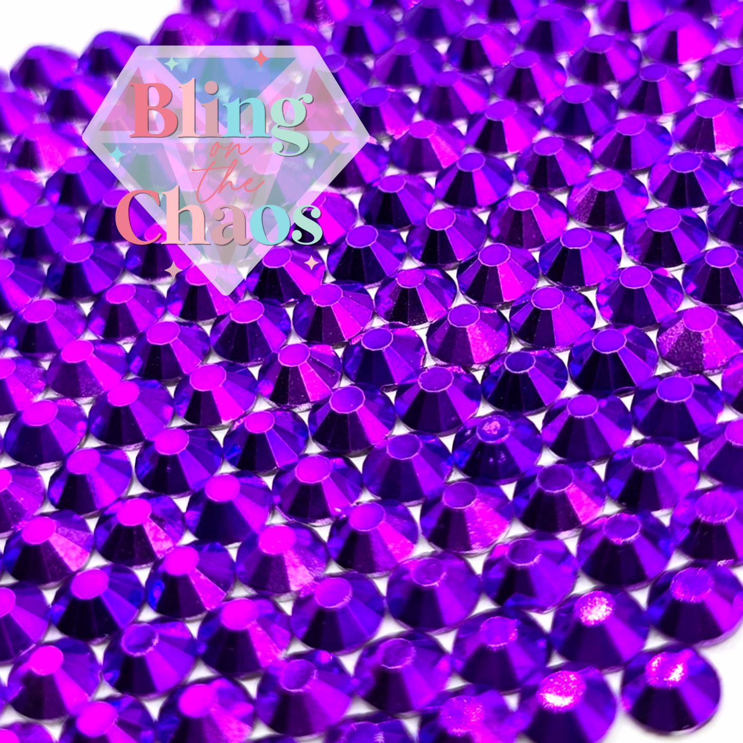 Metallic Dark Violet Rhinestone