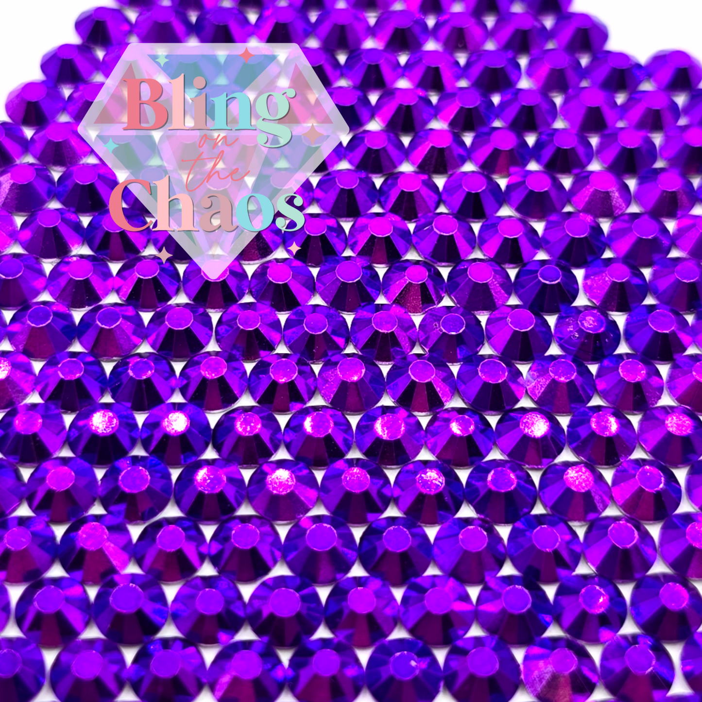 Metallic Dark Violet Rhinestone