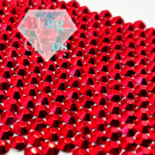 Metallic Red Rhinestone