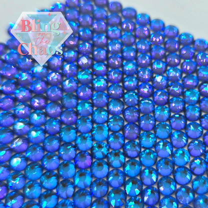 Blue Fire Opal-Glass Rhinestones-Bling on the Chaos