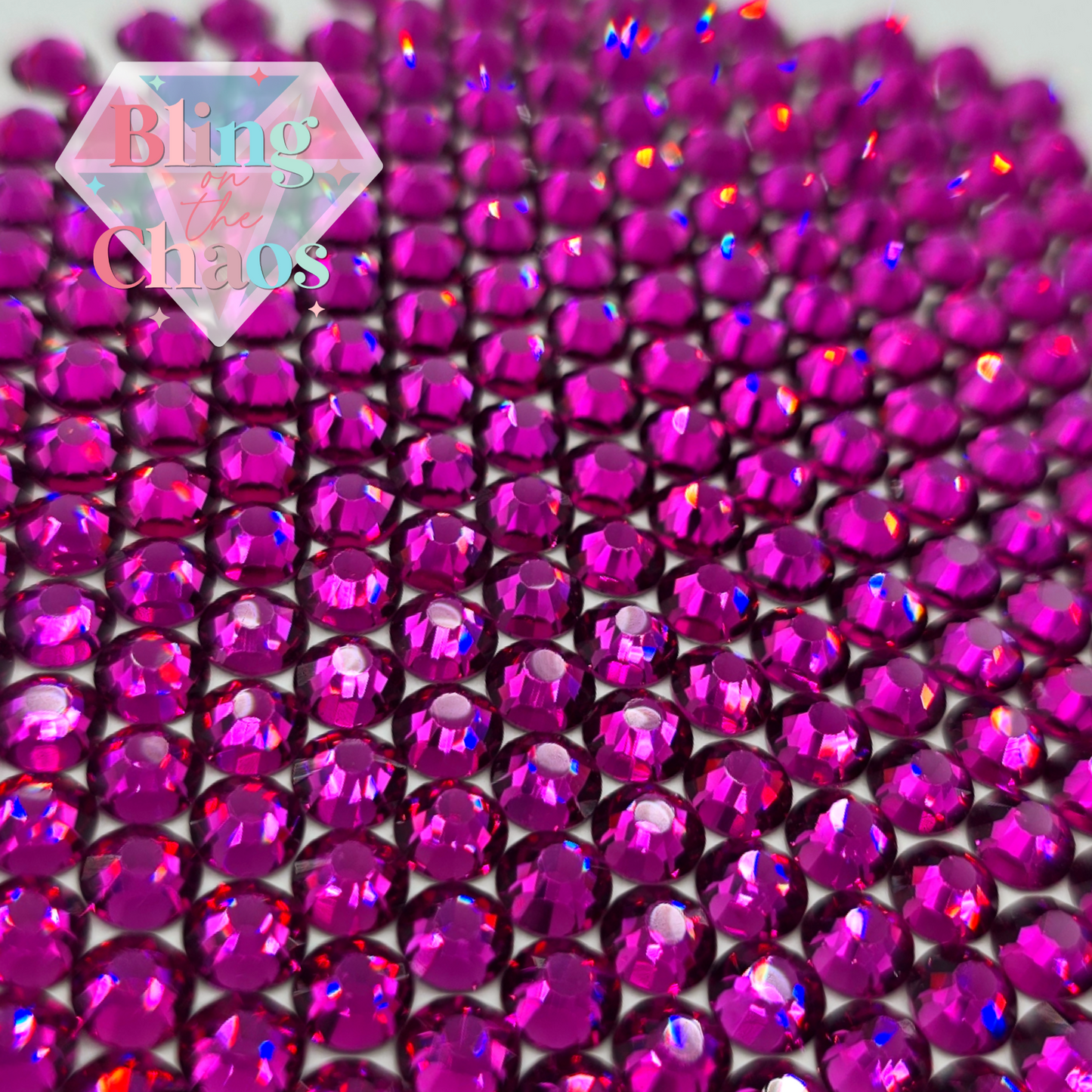 Fuchsia Rhinestone-Glass Rhinestones-Bling on the Chaos