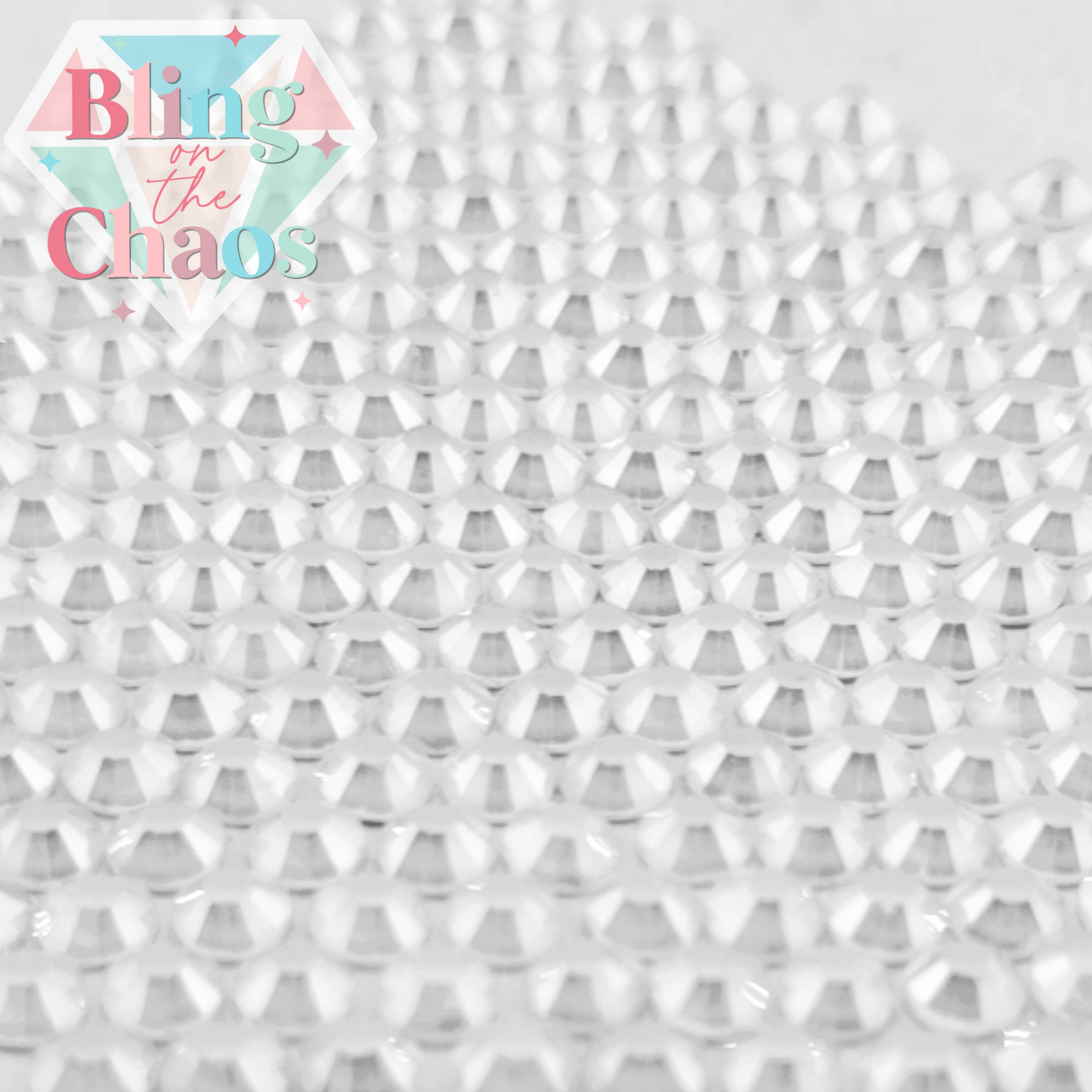 Neon White Luster Rhinestone