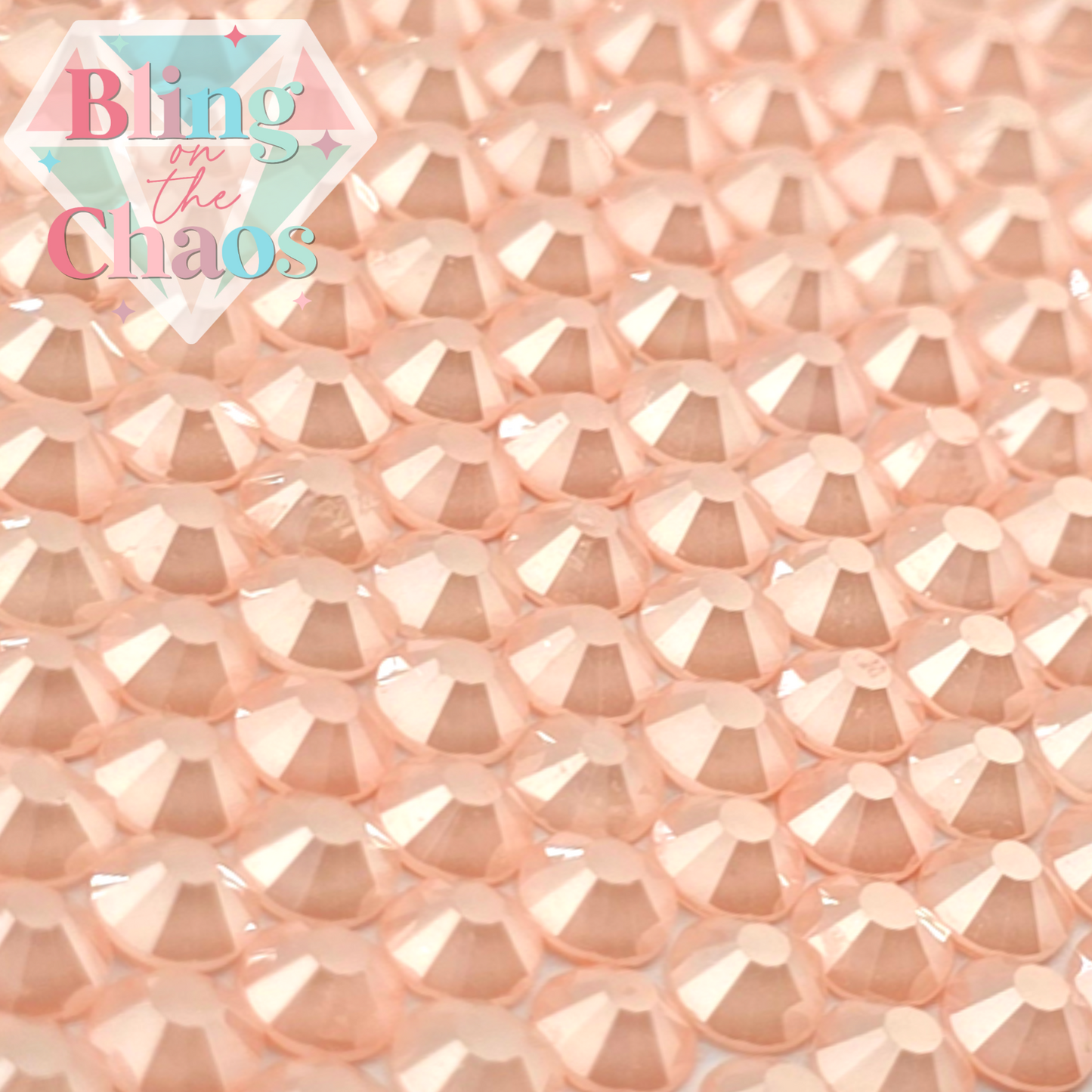 Frosted Apricot Luster Rhinestone