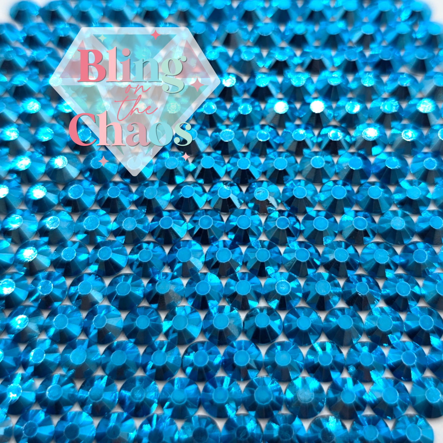 Metallic Aqua Rhinestone