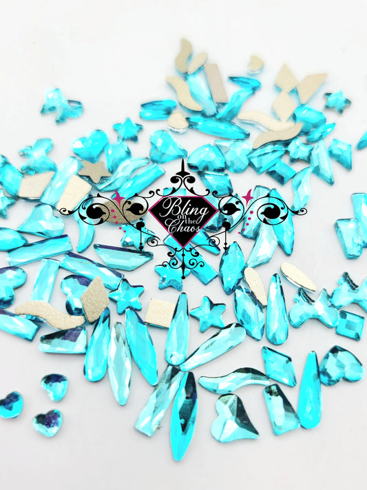 Aqua Assorted Shapes-Bling on the Chaos