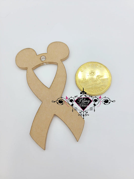 Awareness Ribbon Mouse Ears 3"-Bling on the Chaos