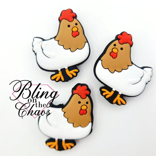 Chicken Silicone Bead-Bling on the Chaos