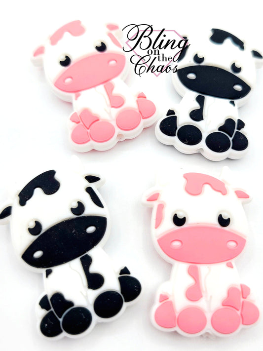 Cow Silicone Bead-Bling on the Chaos