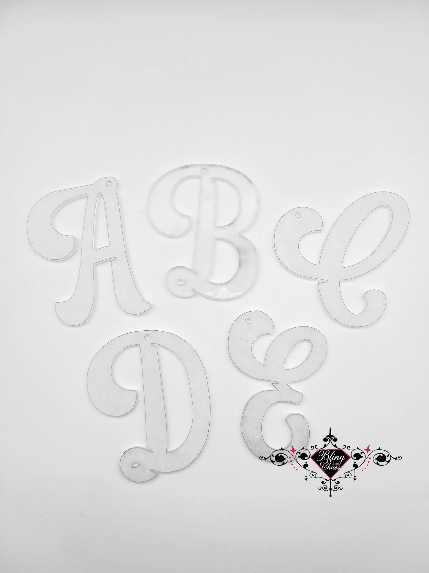 Cursive Alphabet 3" Acrylic Blank-Bling on the Chaos