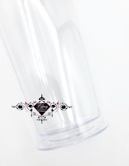 Double Walled Clear Acrylic Dome Tumbler-Bling on the Chaos
