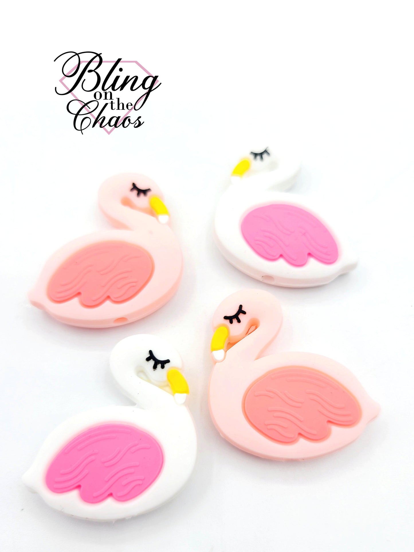 Flamingo Silicone Bead-Bling on the Chaos