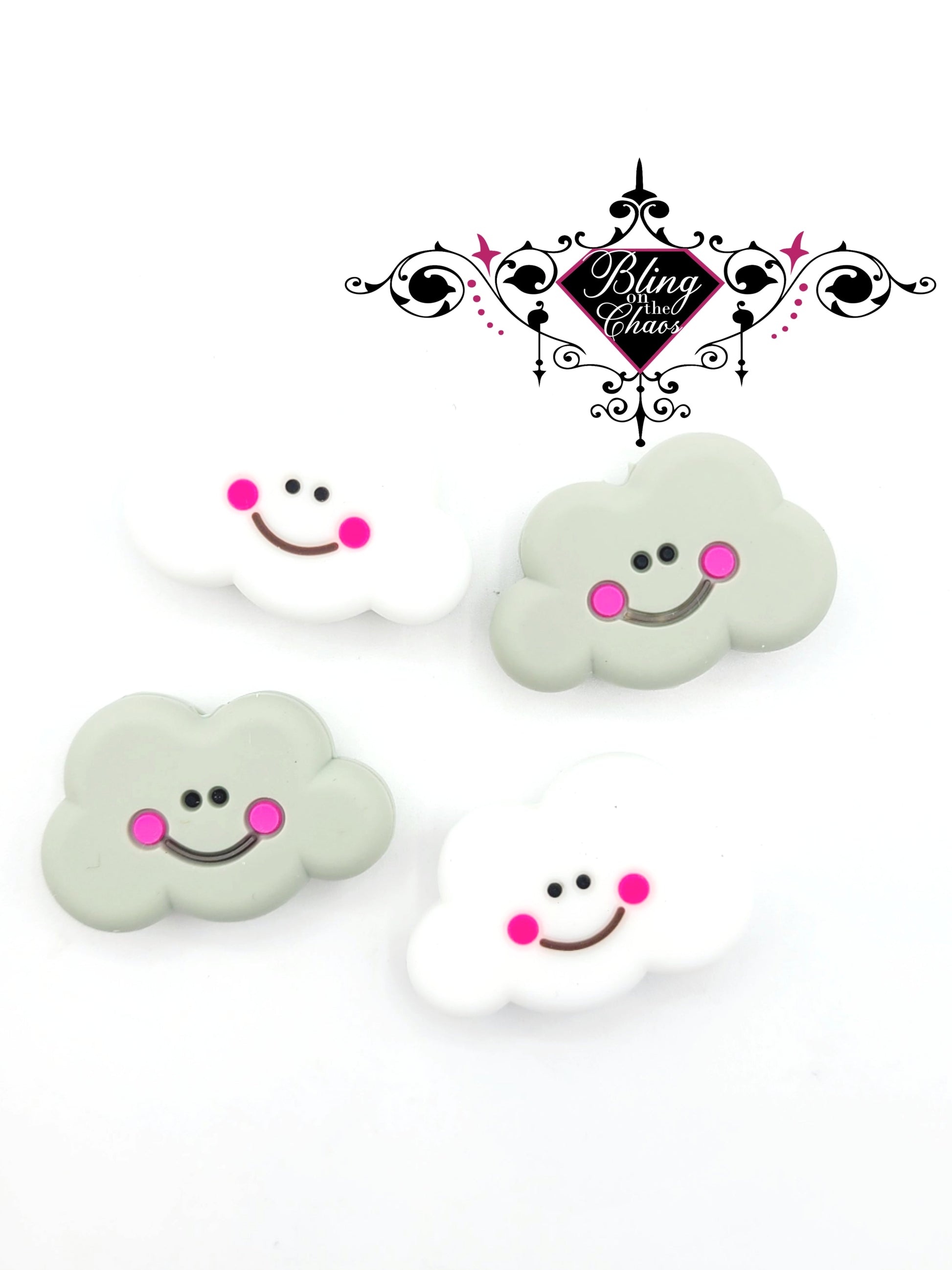 Happy Little Clouds Silicone Bead-Bling on the Chaos