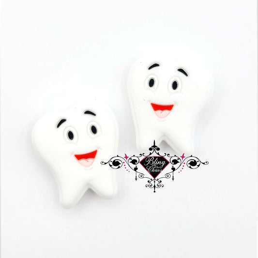 Happy Tooth Silicone Bead-Bling on the Chaos