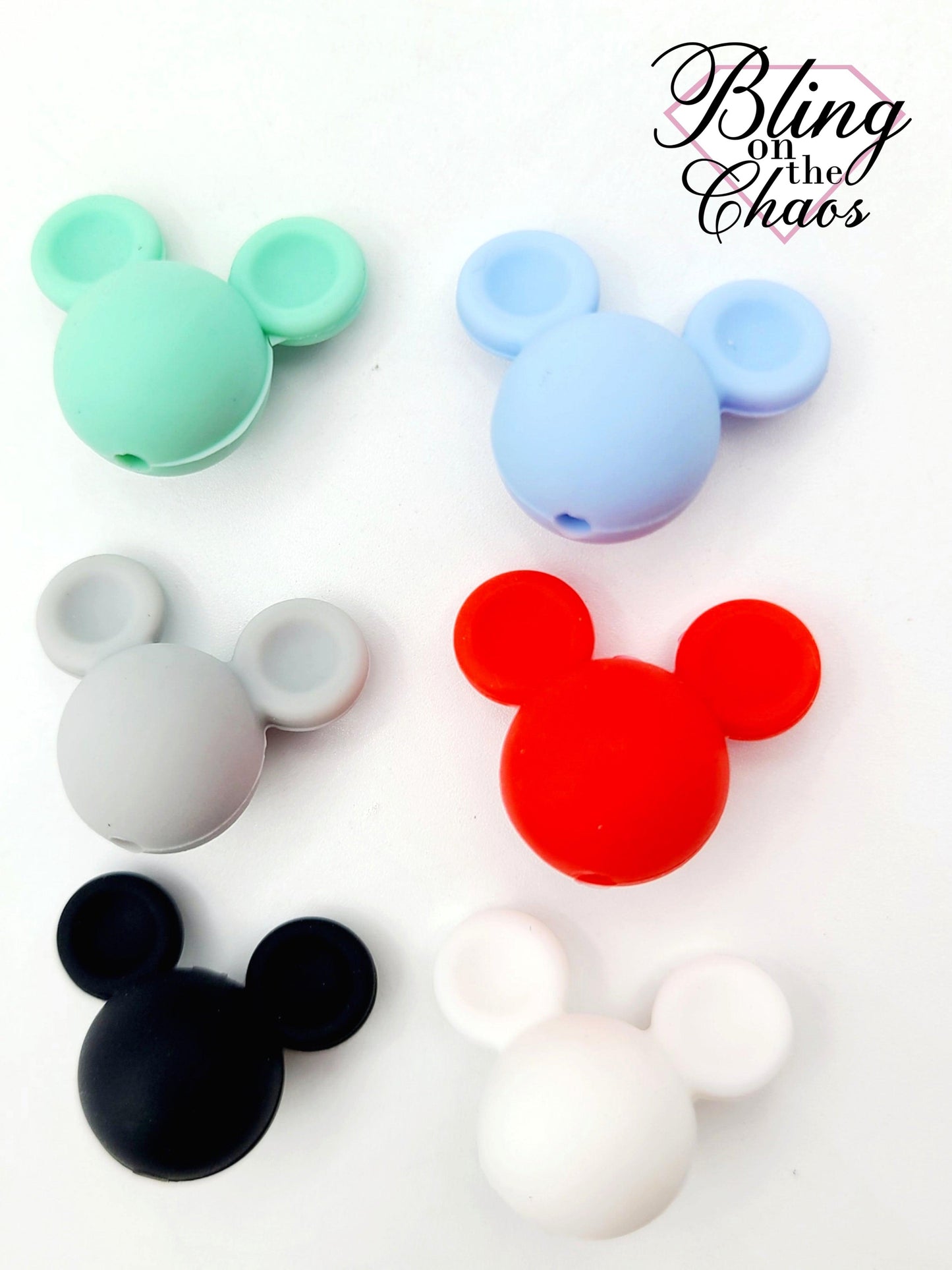 Mini Mouse Head Silicone Bead-Bling on the Chaos