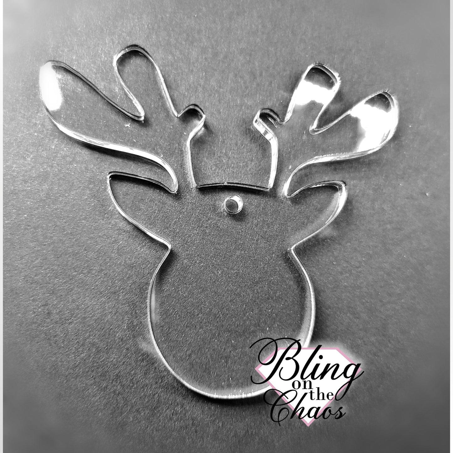 Reindeer Acrylic Blank 3"-Bling on the Chaos