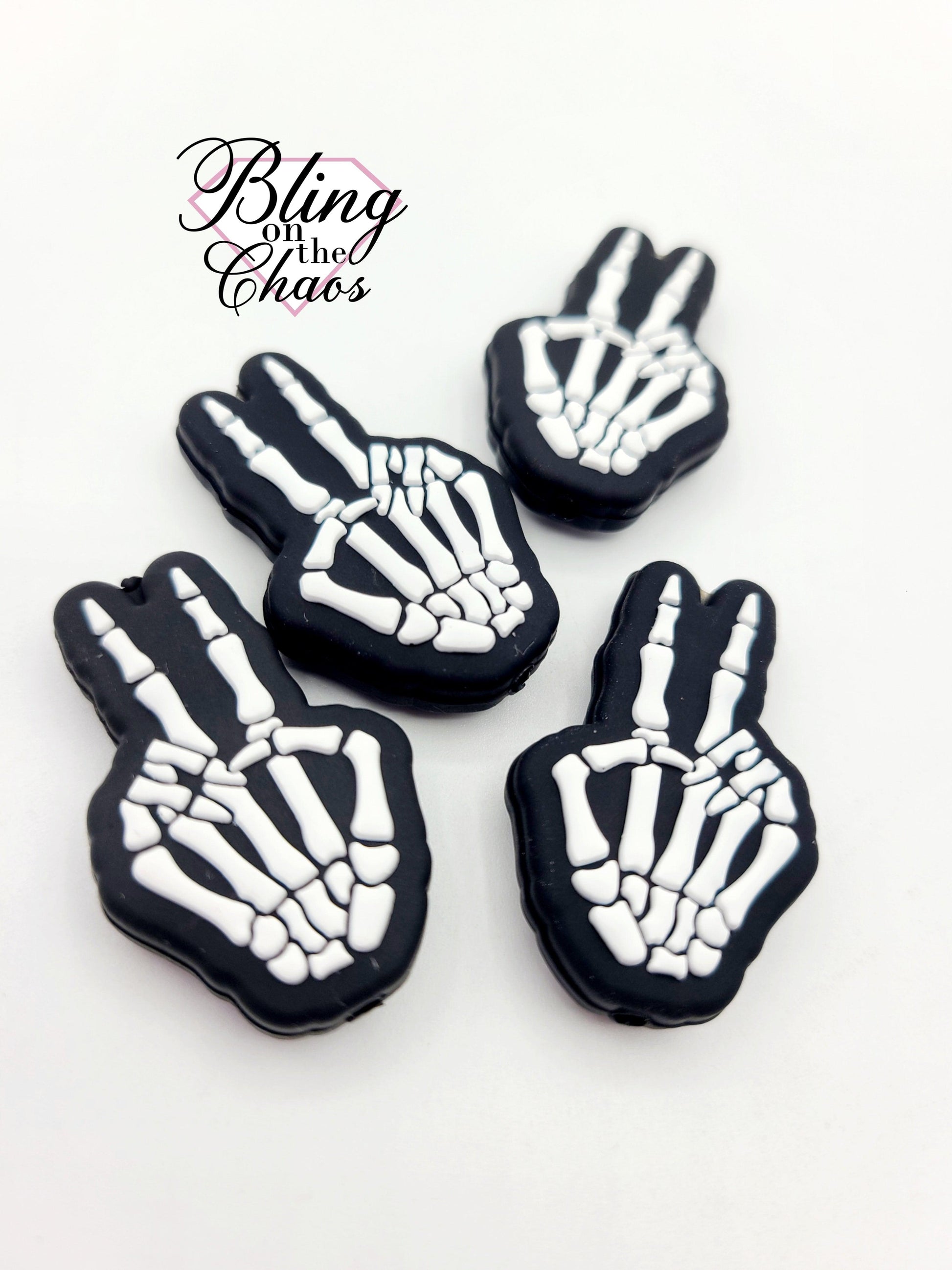Skeleton Hand Silicone Bead-Bling on the Chaos