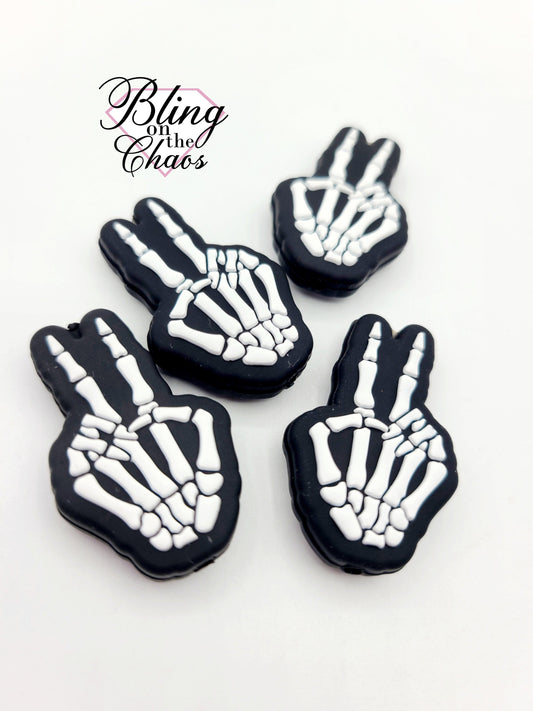 Skeleton Hand Silicone Bead-Bling on the Chaos