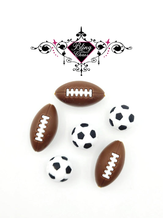 Sport Ball Silicone Bead-Bling on the Chaos