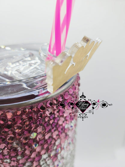 Straw Topper Holder Acrylic Blank 1"-Bling on the Chaos